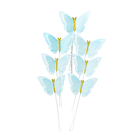 Вафельний декор Метелики блакитні 7 шт/уп