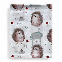 Пелюшка фланелева/ байкова тепла "Їжачки" 80*90см (Туреччина)