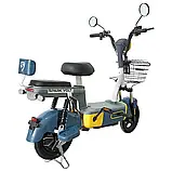 Електровелосипед SPARK VOLT 14” 48V/400W/12Ah, Синій із жовтим(макс. 25 км/год, пробіг до 30 км), фото 4