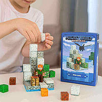 Магнітний конструктор Minecraft Magnet World 383 деталей — ігровий набір T9920 з фігурками і тваринами, фото 4