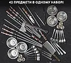 Набір шампурів та інструментів "Деллінг"2в 1 ідеальне рішення для приготування шашликів, фото 3