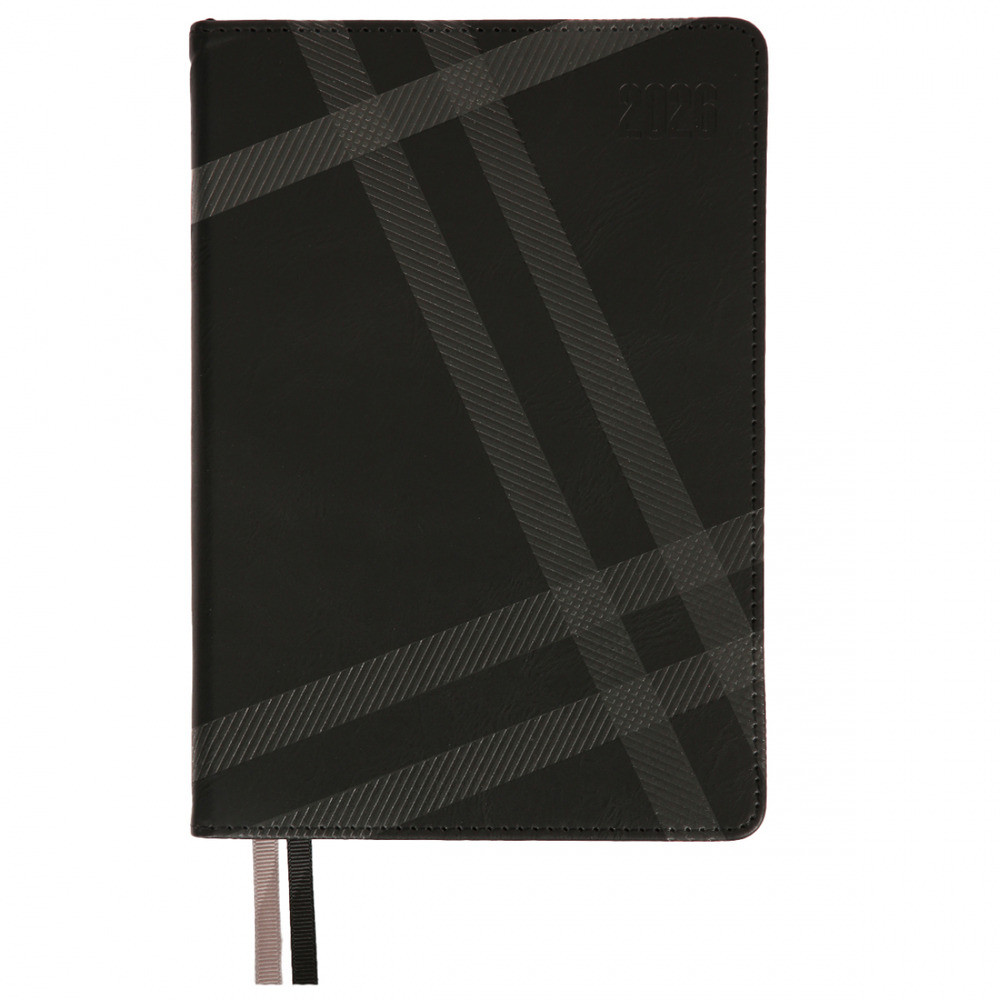 Щоденник датований 2026 Leo Planner ф. А5 "Nero", твердий, чорний, 368 сторінок, фото 1