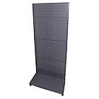 Торговий стелаж з перфорацією 1600х600 мм, приставний стелаж для техніки, стелаж для комплектуючих, перфорований стелаж, фото 3