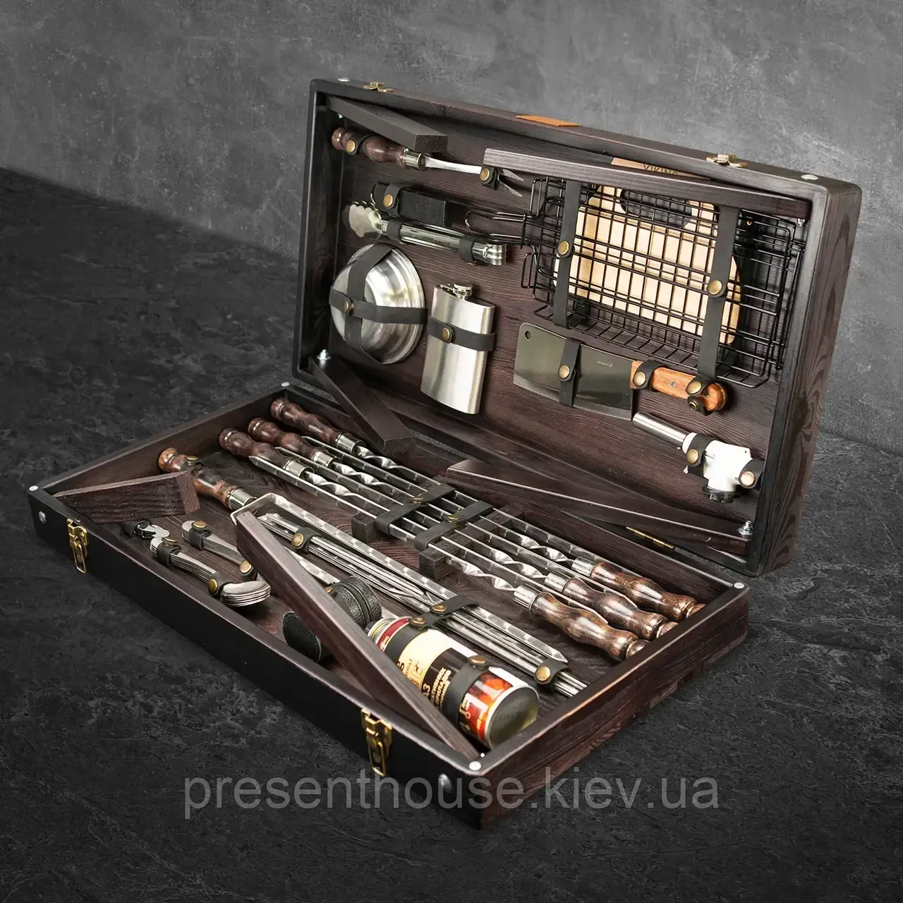 Набір шампурів та інструментів "Деллінг"2в 1 ідеальне рішення для приготування шашликів, фото 1