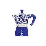 Набір Bialetti x Dolce&Gabbana Blu Mediterraneo гейзерна кавоварка Moka на 3 чашки + 3 порцелянові чашки і 3 мішалки 0005359, фото 4