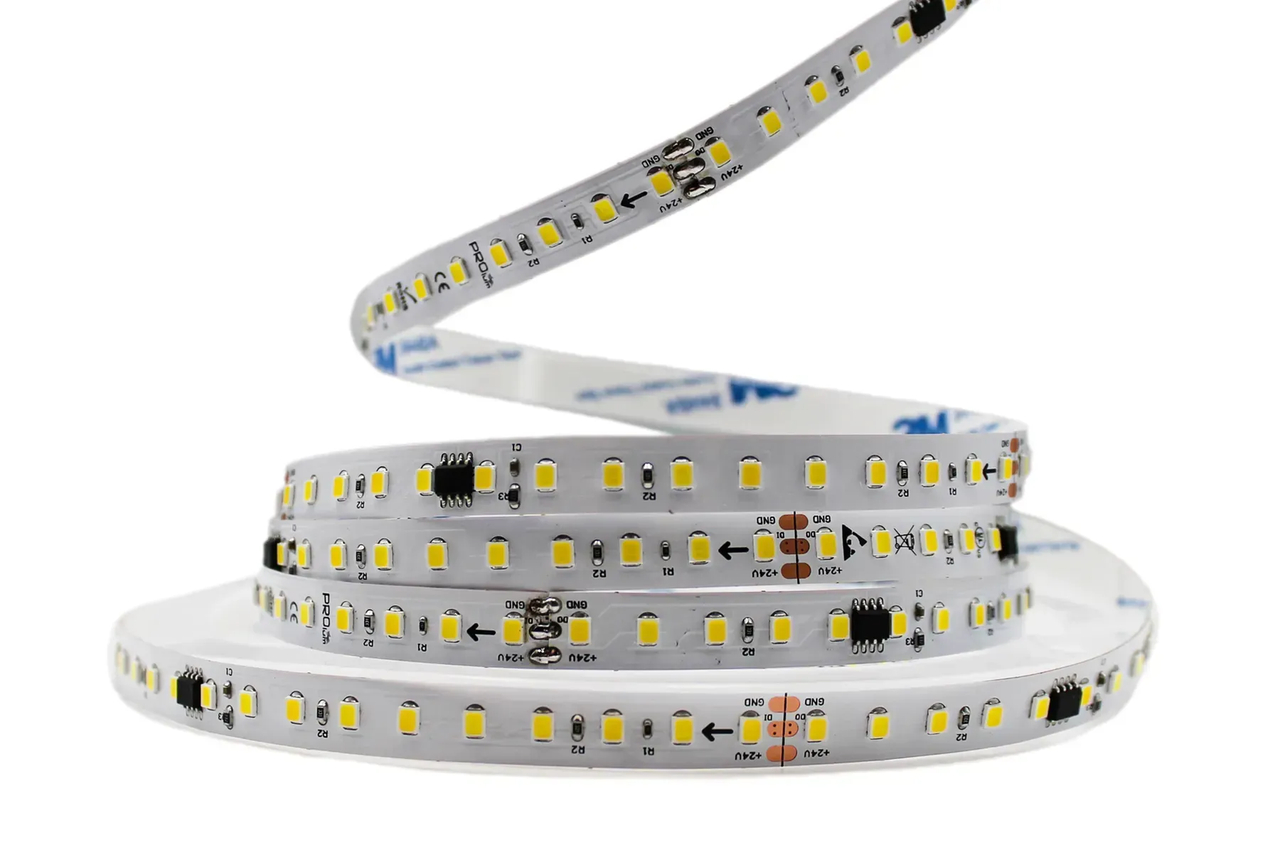 Стрічка PROLUM LED 2835-1300lm 6000К 24V, 120LED/m, 10mm, 12W/m, бухта 5m, Білий холодний, фото 1