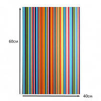 Вертикальна картина кольорові смужки у стилі модерн Яскравий сучасний декор Друк на полотні 60х40см, фото 5