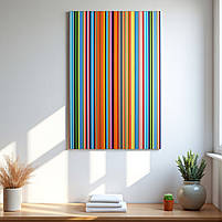 Вертикальна картина кольорові смужки у стилі модерн Яскравий сучасний декор Друк на полотні 60х40см, фото 3