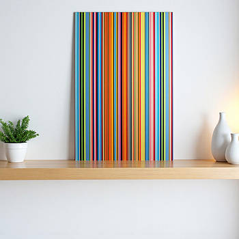 Вертикальна картина кольорові смужки у стилі модерн Яскравий сучасний декор Друк на полотні 60х40см