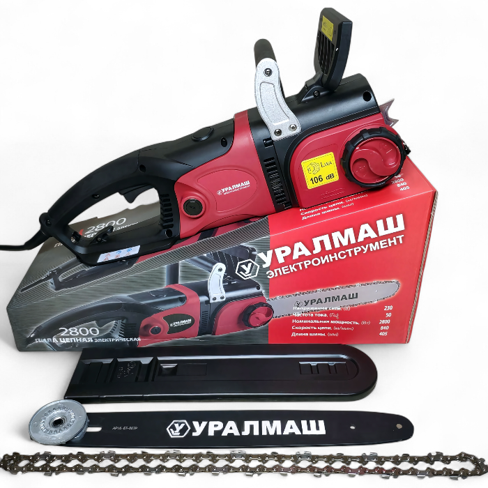 Електрична ланцюгова пилка ПЦ-2800 (2800Вт, безключова натяжка, 405 мм)
