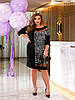 Плаття БАТАЛ коротке ошатне з паєткою, фото 8