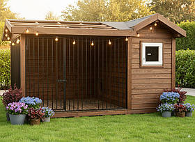 Вольєр-Будинок Преміум деревʼянний