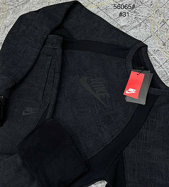 Спортивний теплий костюм Nike чоловічий зимовий утеплений спорт костюм Найк люкс якість, фото 2