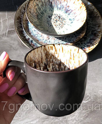 Керамічна коричнева кружка Паноптікон 400 мл арт. 101-0473, фото 1