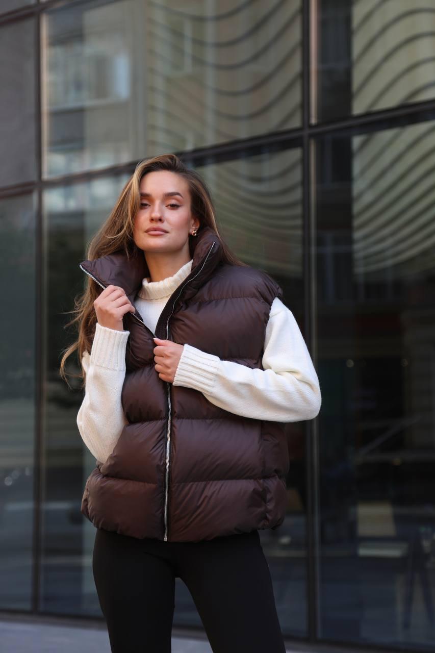 Жіночий демісезонний жилет оверсайз, фото 1