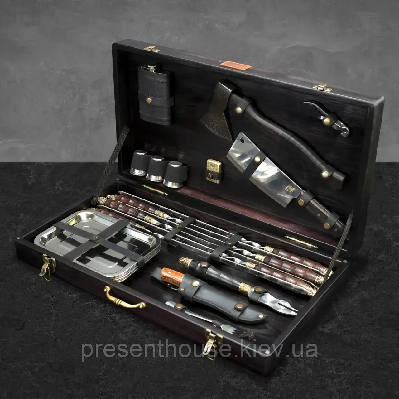 Набір шампурів "Йотун" – Розкішний комплект для барбекю на 31 предмет, фото 1