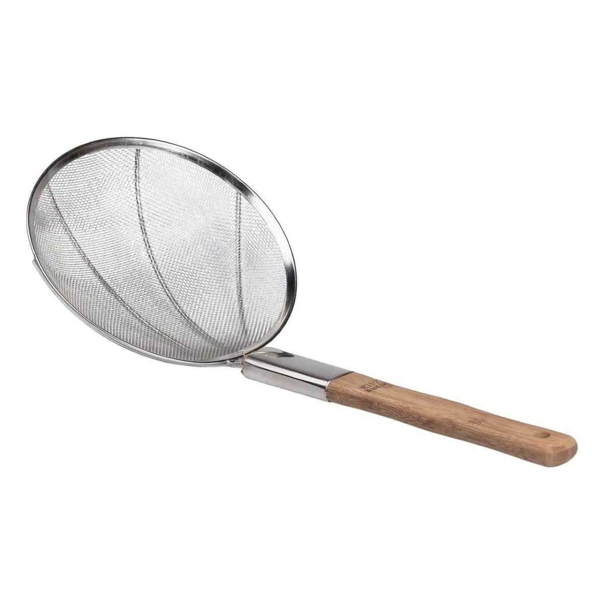 Шумівка "павук" з дерев'яною ручкою Ø 24 см для фритюру та вока HP-19-19-24CM