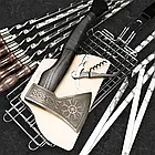 Подарунковий набір шампурів «Снотра» у дерев'яному кейсі – 19 предметів для ідеального відпочинку, фото 3