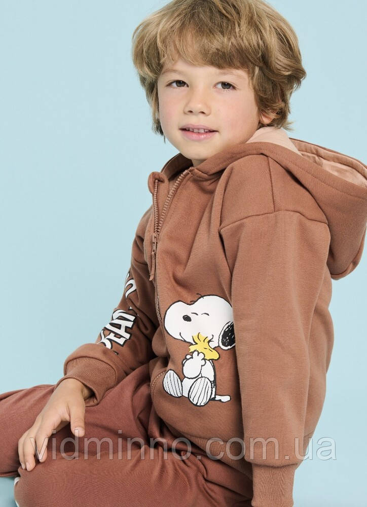 Утеплена кофта з капюшоном (начос) Lupilu на хлопчика, Snoopy (Снуппі), р.140 ,9-10 років, фото 1