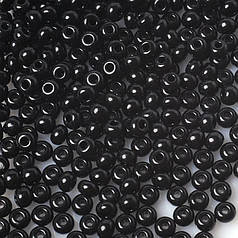 Бісер чеський Preciosa 23980, керамічний, чорний (10 г)