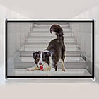 Розсувний бар'єр-сітка для тварин 110 × 78 см МА-346, огорожа для хатніх тварин, фото 3