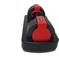 Гантелі регульовані набірні з підставкою, до 11 кг компактний тренажер для дому, фітнесу і силових вправ