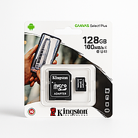 Kingston microSDXC 128GB Canvas Select Plus Class 10 UHS-I U1 V10 A1 (SDCS2/128GBSP)