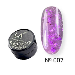 007 FLOWER gel (5 гр.) арт-гель декоративний builder gel з квітками сухоцвітами Lady Arms