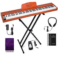 Цифрове піаніно Fesley FEP300 MH (стійка, педаль, пюпітр, навушники, накидка, блок живлення)