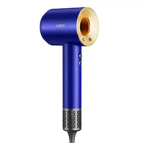 Фен професійний VGR-445 BLUE, 3 ріні обдування, 4 рівні температури,1600 Вт, 110000 RPM