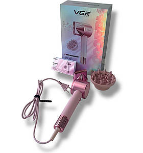 Фен професійний VGR V-443, 2 рівні обдування, 3 рівня температури, 110000 RPM, 2 насадки