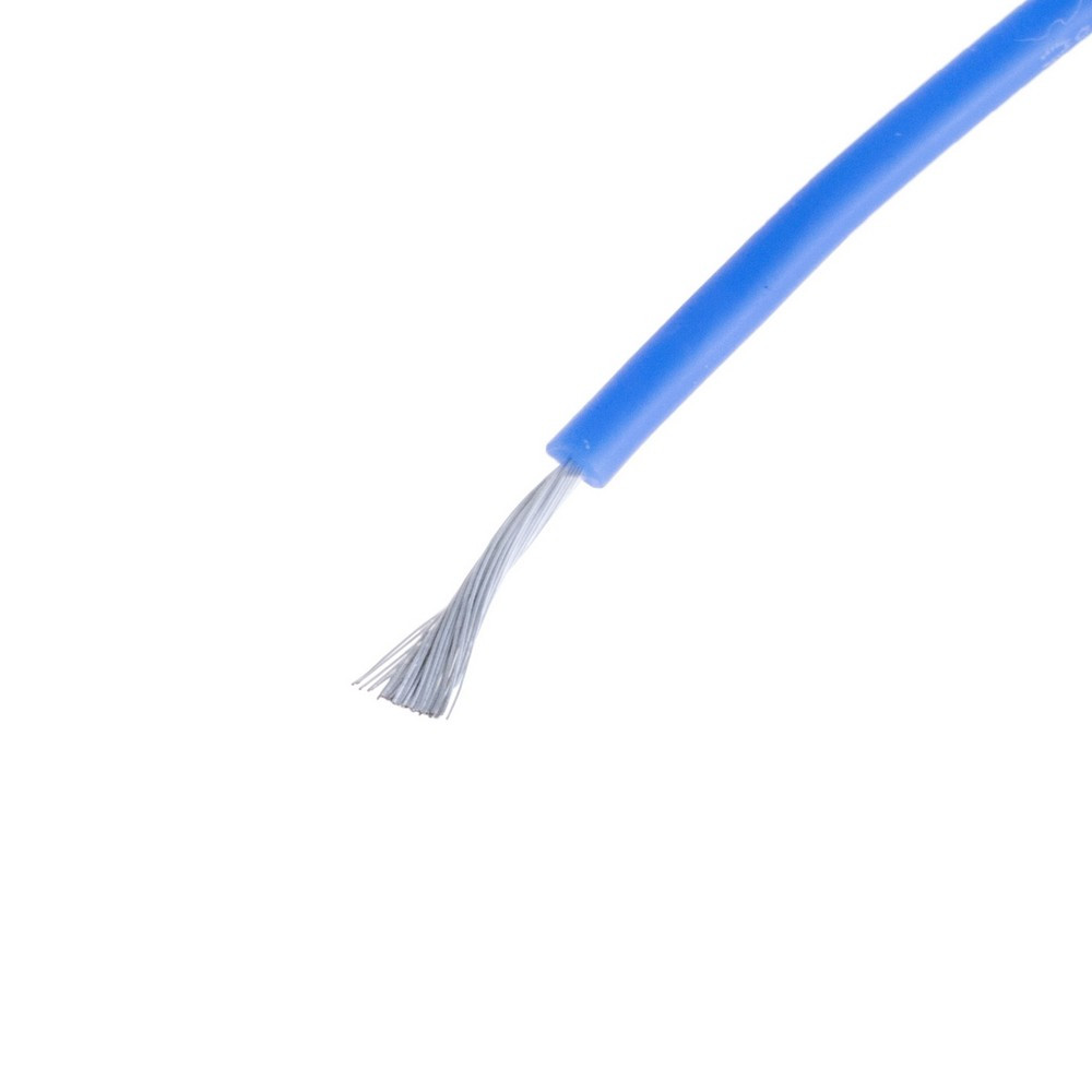 Силіконовий дріт 22AWG (0.3mm2 60/0.08TS) синій, 1 м