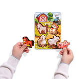 Дерев'яні вкладиші (рамка-вкладиш) "Домашні тварини – 1" (фон із підказкою) (ПСФ053), фото 4