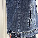 Куртка джинсова чоловіча класична укорочена піджак L синя, фото 3