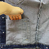 Куртка джинсова чоловіча класична укорочена піджак L синя, фото 4