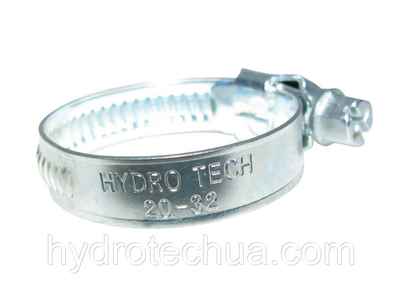 Хомут 20-32 W1 черв'ячний оцинкований HYDRO TECH