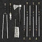 Набір шампурів "Серце Вікінга" – 39 предметів у дерев'яному кейсі з кейсом-трансформером, фото 6