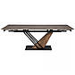 Керамічний стіл розкладний Genesis Legno 160-220х90 см з ефектом дерева дуб на одній опорі, фото 3