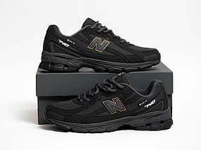 Чоловічі термо кросівки New Balance 740 Gore-Tex Dark Grey чорні з сірим водонепроникні