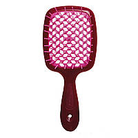 Щітка для волосся Janeke Superbrush Small Бургундія з рожевим