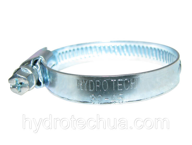 Хомут 30-45 W1 черв'ячний оцинкований HYDRO TECH
