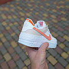 Жіночі кросівки Nike Air Force білі з бежевим Кеди Найк Аїр Форс шкіряні, фото 2