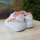 Жіночі кросівки Nike Air Force білі з бежевим Кеди Найк Аїр Форс шкіряні, фото 6