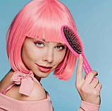 Щітка для перук шиньонів і накладного волосся 22 см рожевого кольору, фото 7