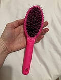 Щітка для перук шиньонів і накладного волосся 22 см рожевого кольору, фото 8