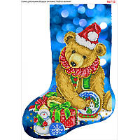 Новорічний чобіток непошита заготовка для вишивки 713 Бісер Арт