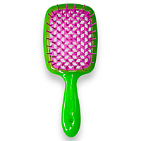 Щітка для волосся Janeke Superbrush Салатовий з малиновим
