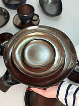 Тарілка керамічна закусочна коричнева Копер 20 см арт. 101-0437, фото 2