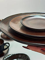 Тарілка керамічна закусочна коричнева Копер 20 см арт. 101-0437, фото 4