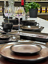 Тарілка керамічна закусочна коричнева Копер 20 см арт. 101-0437, фото 5